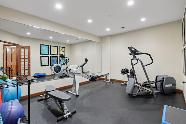 11444 Clarion Way, Minnetonka, MN 55343 - exercise area with recessed lighting and baseboards
