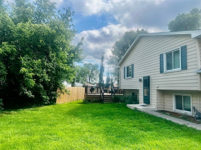 2728 111th Ave NW, Coon Rapids, MN 55433 - view of yard featuring a wooden deck