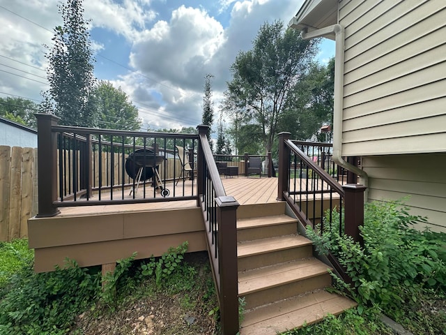 2728 111th Ave NW, Coon Rapids, MN 55433 - wooden terrace featuring stairs