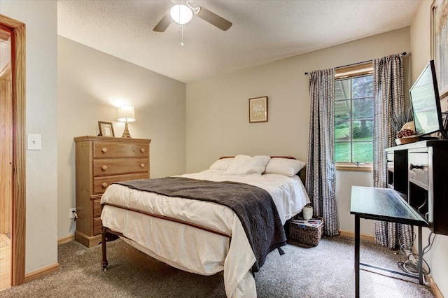 N12943 600th St, Wilson, WI 54772 - carpeted bedroom featuring a ceiling fan and a textured ceiling