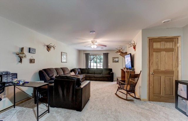N12943 600th St, Wilson, WI 54772 - living room with light colored carpet and ceiling fan
