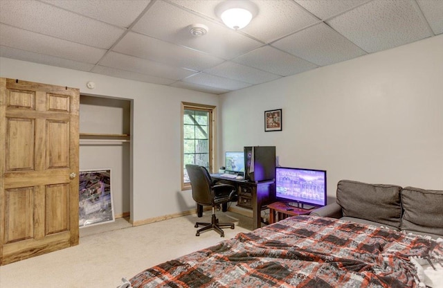 N12943 600th St, Wilson, WI 54772 - bedroom with a drop ceiling, carpet flooring, and a closet