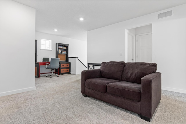 11374 81st St NE, Otsego, MN 55330 - carpeted living area featuring a desk and recessed lighting