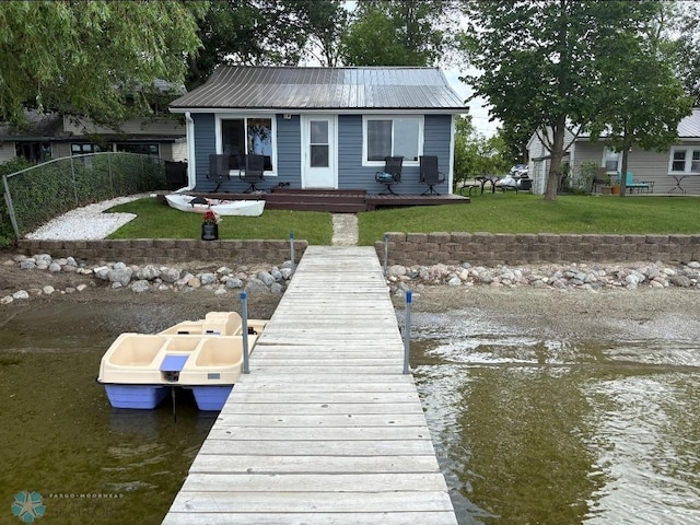 27096 Little Floyd Lake Rd Unit 8, Detroit Twp, MN 56501 - dock area featuring a water view