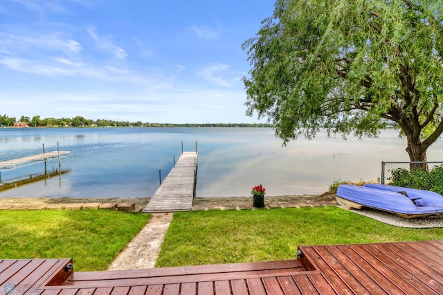 27096 Little Floyd Lake Rd Unit 8, Detroit Twp, MN 56501 - dock area featuring a water view and a yard