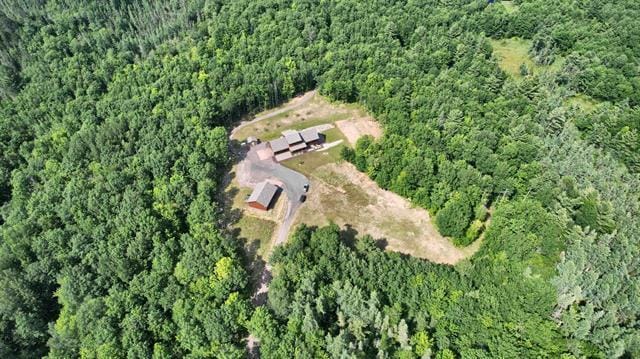12207 Railroad Rd, Lake Nebagamon, WI 54849 - aerial view of property's location featuring a forest