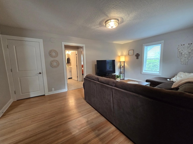 818 Kenwood St, Alexandria, MN 56308 - living room featuring light wood-type flooring and a textured ceiling