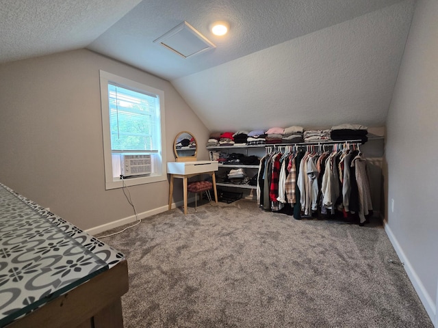 818 Kenwood St, Alexandria, MN 56308 - spacious closet featuring vaulted ceiling, carpet flooring, and cooling unit