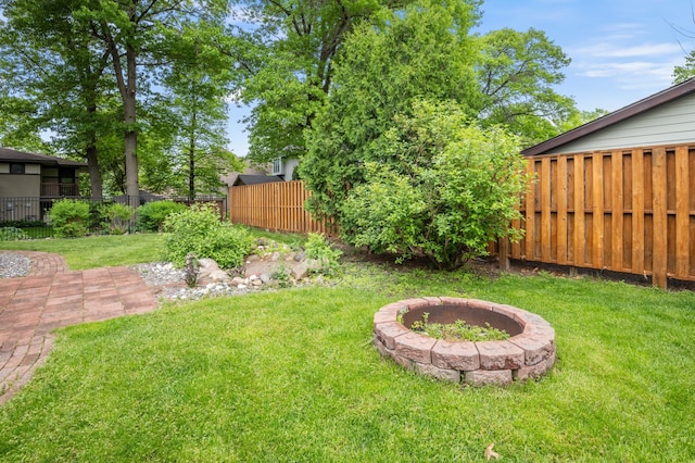 11228 River Rd, Champlin, MN 55316 - fenced yard with a fire pit