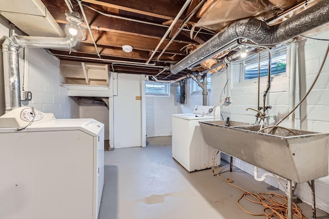 1826 Case Ave E, Saint Paul, MN 55119 - below grade area featuring washer and clothes dryer and electric panel
