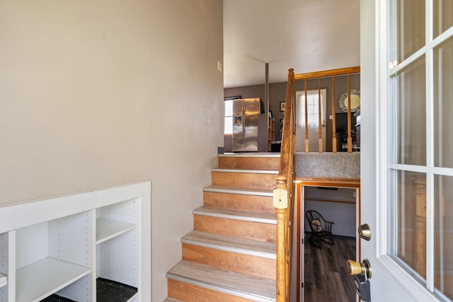 18400 Lundgren Dr, Pine Lake Twp, MN 55735 - stairs featuring wood finished floors