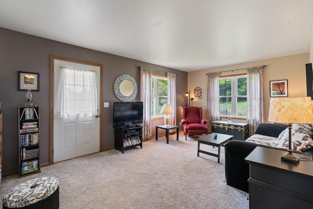 18400 Lundgren Dr, Pine Lake Twp, MN 55735 - carpeted living area featuring baseboards