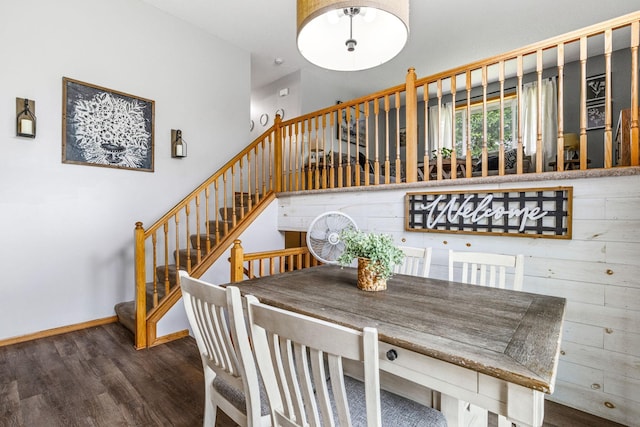 5830 Forest Boulevard Trl, Wyoming, MN 55092 - dining space with wood finished floors and stairway