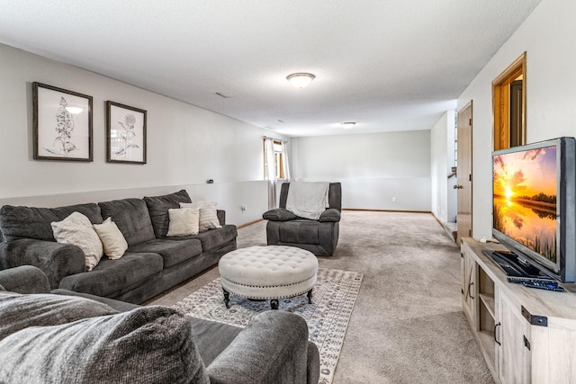 5830 Forest Boulevard Trl, Wyoming, MN 55092 - living area with light colored carpet and a textured ceiling