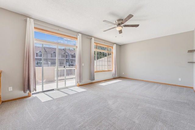 886 Coon Rapids Boulevard Extension NW, Coon Rapids, MN 55433 - spare room featuring ceiling fan, carpet floors, plenty of natural light, and a textured ceiling