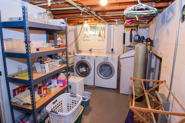 31879 US-71, Park Rapids, MN 56470 - unfinished basement with washing machine and clothes dryer and a water softener