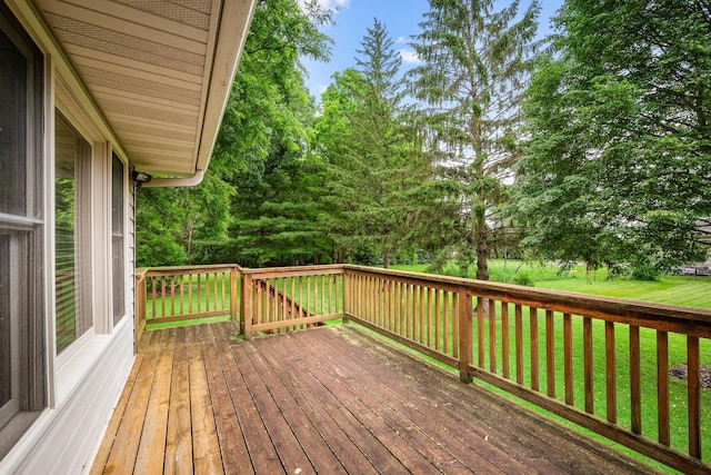 2520 Florida Ave N, Golden Valley, MN 55427 - wooden terrace with a yard