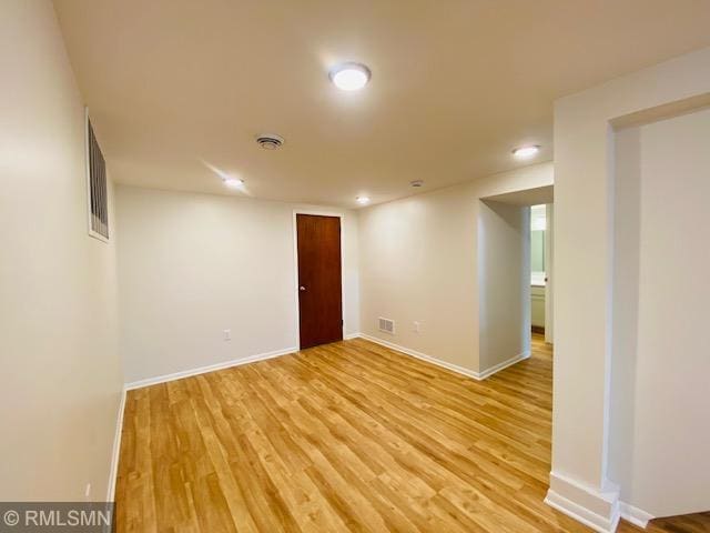6007 Vincent Ave N, Brooklyn Center, MN 55430 - spare room with light wood-style floors and recessed lighting