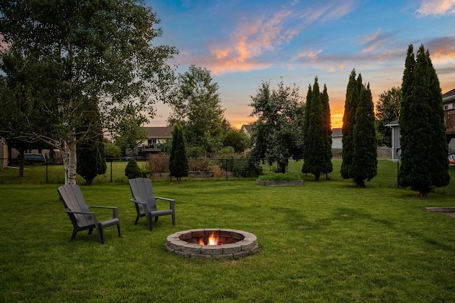133 Uriah Ct, Mankato, MN 56001 - view of yard with a fire pit