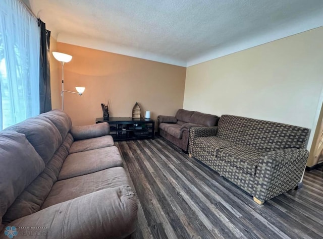 319 13th St N, Moorhead, MN 56560 - living room featuring wood finished floors and a textured ceiling