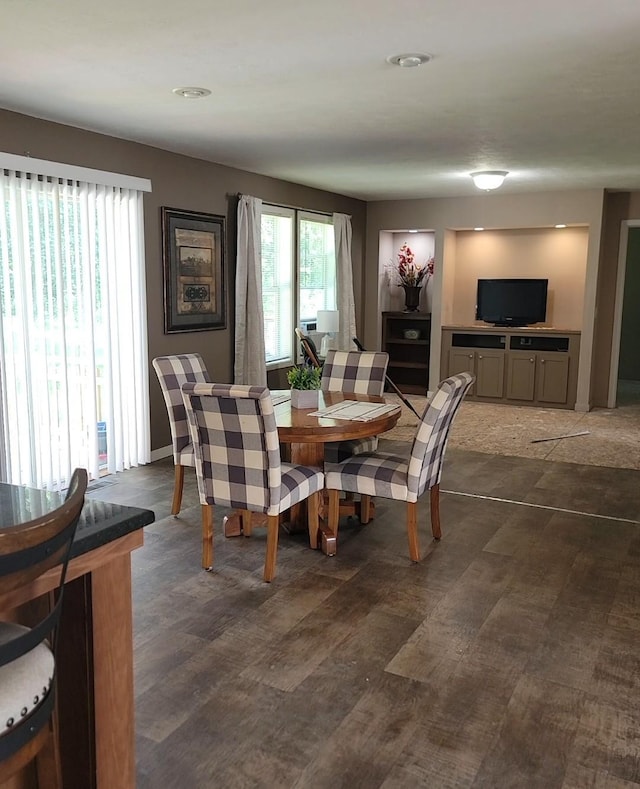 4247 Crow Wing Cir SW, Sylvan Twp, MN 56473 - dining area with dark wood-type flooring