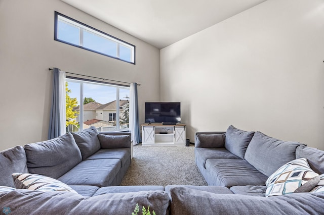 5543 Tuscan Ct S, Fargo, ND 58104 - carpeted living area with a high ceiling