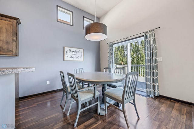 5543 Tuscan Ct S, Fargo, ND 58104 - dining space with dark wood-style floors and a high ceiling