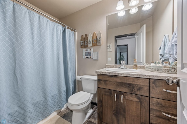 5543 Tuscan Ct S, Fargo, ND 58104 - bathroom featuring vanity, tile patterned flooring, and a shower with curtain