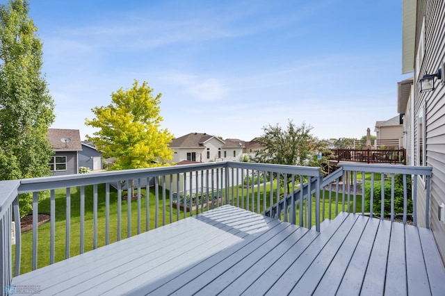 5543 Tuscan Ct S, Fargo, ND 58104 - wooden terrace with a residential view and a yard