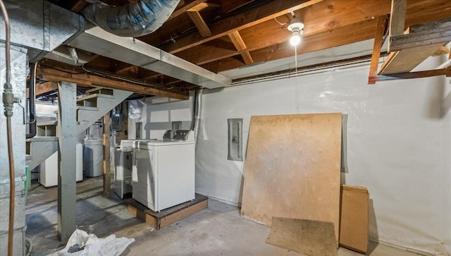 806 8th St SW, Willmar, MN 56201 - unfinished basement featuring electric panel