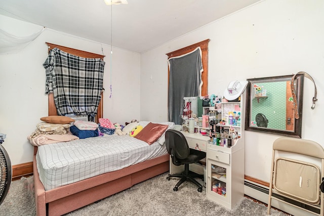 41793 Kilkenny Rd, Kilkenny, MN 56052 - carpeted bedroom with a baseboard heating unit