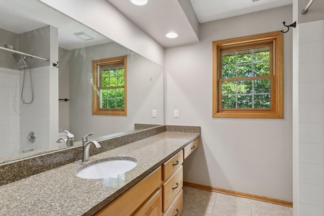 4116 River Run, Savage, MN 55378 - full bathroom featuring healthy amount of natural light, vanity, and tile patterned flooring