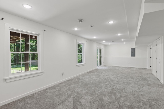 4116 River Run, Savage, MN 55378 - unfurnished room with electric panel, carpet flooring, recessed lighting, and a smoke detector
