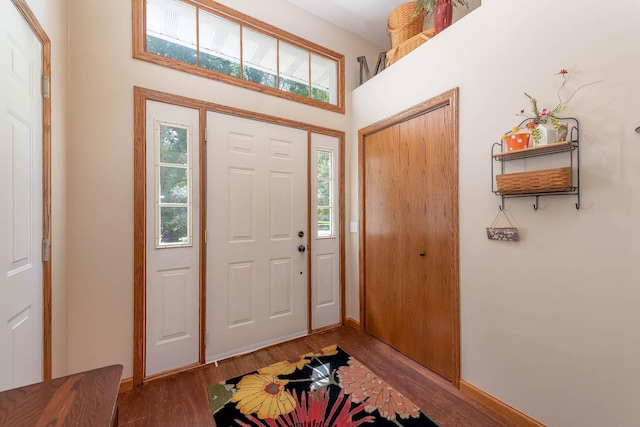2045 Roberta Dr, North Mankato, MN 56003 - foyer with wood finished floors and baseboards