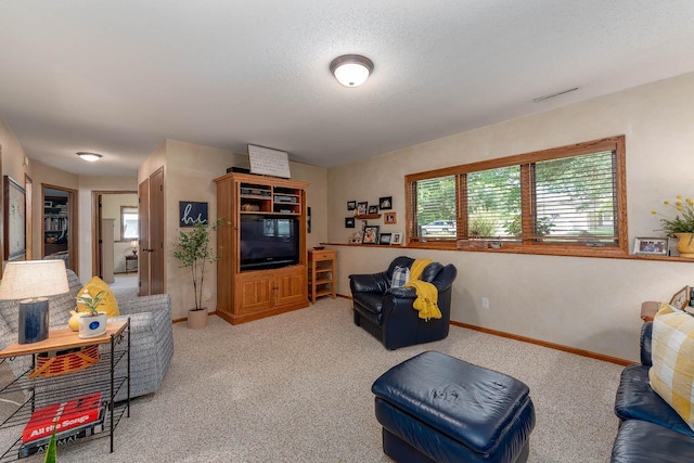 2045 Roberta Dr, North Mankato, MN 56003 - living area with light carpet and a textured ceiling