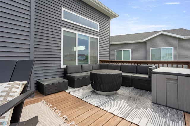 1592 69th Ave S, Fargo, ND 58104 - deck featuring an outdoor living space