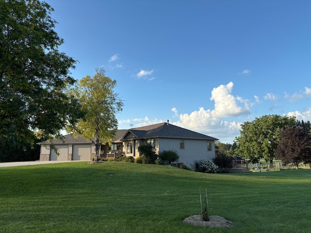 53030 254th Ave, Plainview Twp, MN 55964 - ranch-style home featuring a front yard, an attached garage, and driveway