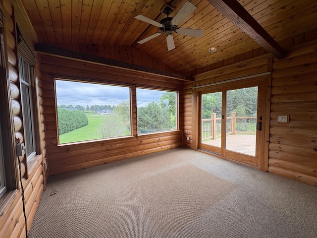 53030 254th Ave, Plainview Twp, MN 55964 - unfurnished sunroom with vaulted ceiling