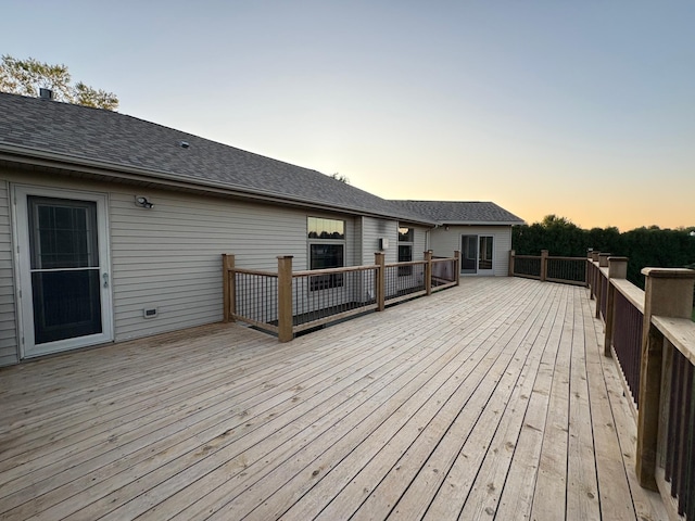53030 254th Ave, Plainview Twp, MN 55964 - view of deck at dusk