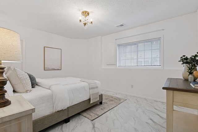 3725 Archer Ln N, Plymouth, MN 55446 - bedroom with light marble finish floors and a textured ceiling