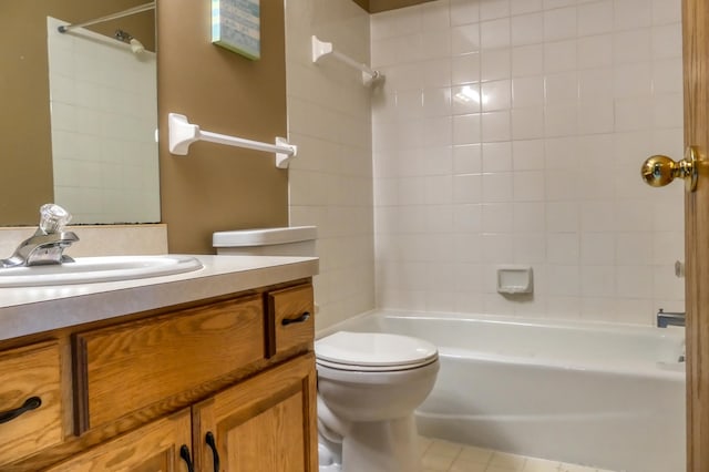 20730 Glenbrook Ave N, Forest Lake, MN 55025 - full bathroom with vanity, shower / washtub combination, and tile patterned flooring