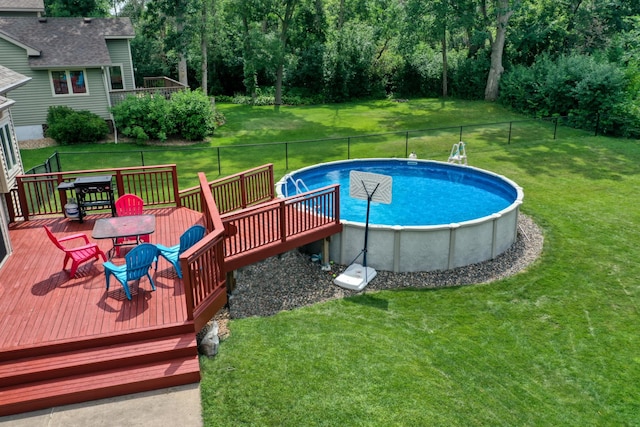20730 Glenbrook Ave N, Forest Lake, MN 55025 - outdoor pool featuring a deck and outdoor dining space