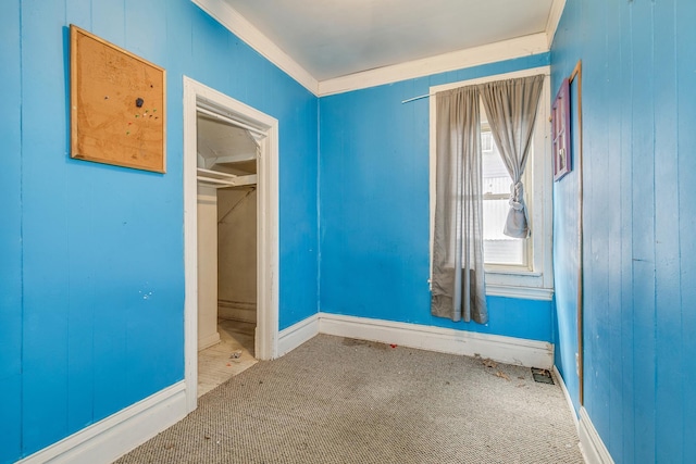 1111 Como Pl, Saint Paul, MN 55103 - unfurnished bedroom with carpet flooring and wood walls