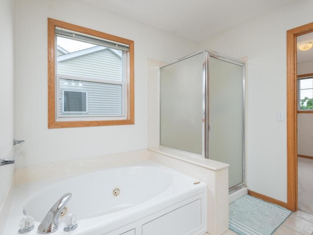 17625 48th Pl N, Plymouth, MN 55446 - full bath with a jetted tub and a stall shower