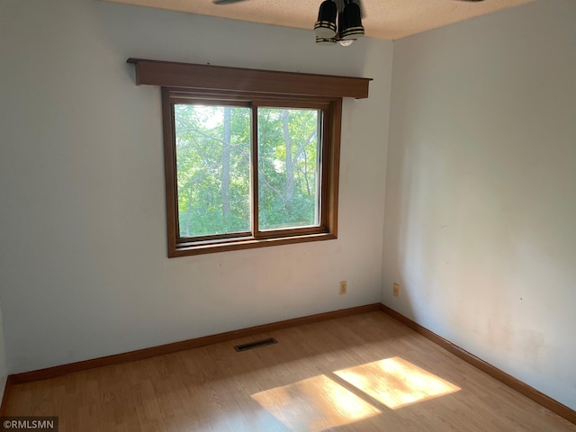 2169 78th Ct E, Inver Grove Heights, MN 55077 - empty room with light wood-type flooring and a chandelier