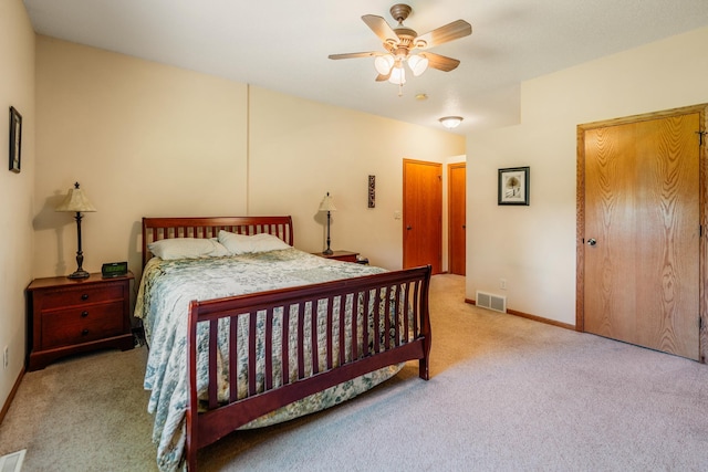 W5136 Hale Ct, Farmington Twp, WI 54636 - bedroom with carpet floors and a ceiling fan