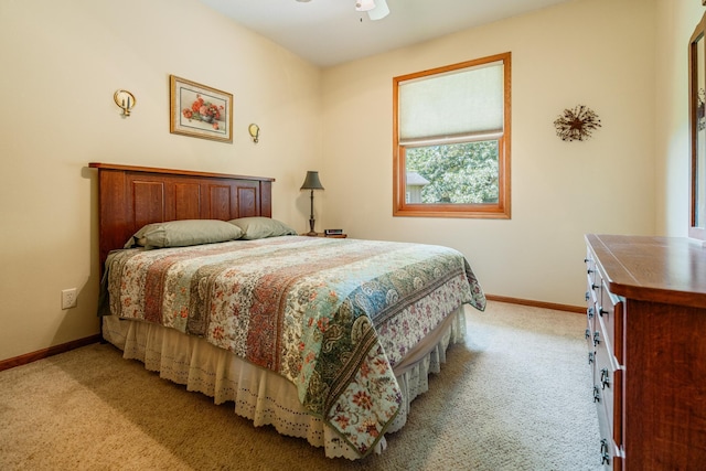 W5136 Hale Ct, Farmington Twp, WI 54636 - bedroom featuring light carpet and ceiling fan