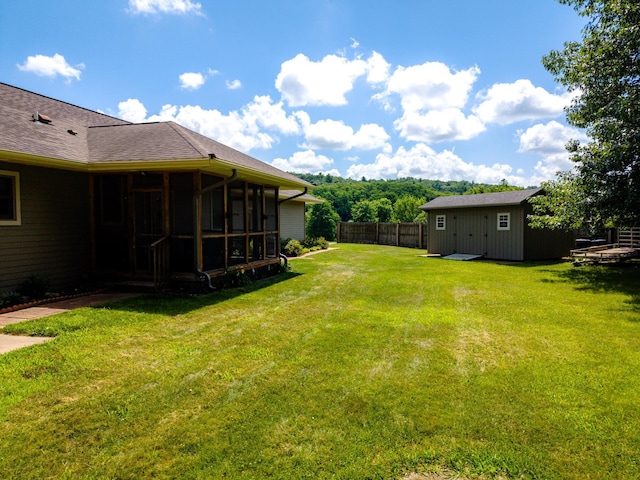 W5136 Hale Ct, Farmington Twp, WI 54636 - view of yard featuring a sunroom and a shed
