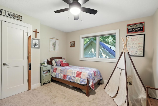 2794 Casco Point Rd, Orono, MN 55391 - carpeted bedroom featuring baseboards and ceiling fan