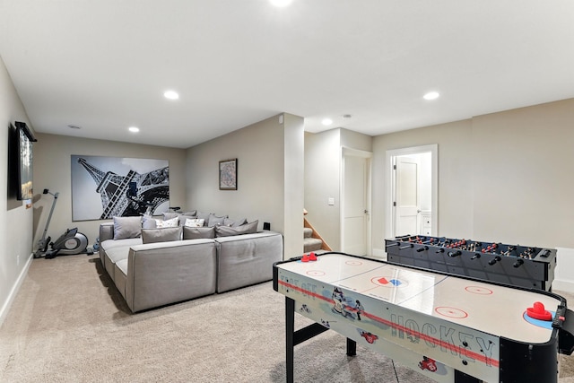 2794 Casco Point Rd, Orono, MN 55391 - recreation room featuring recessed lighting and carpet flooring